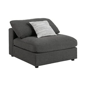 Coaster Serene 4-Piece Modern Fabric Upholstered Sectional in Charcoal