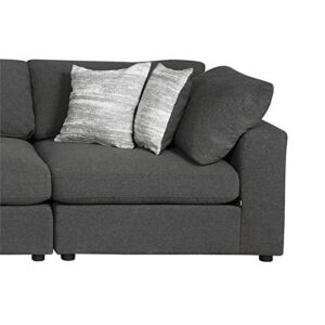 Coaster Serene 4-Piece Modern Fabric Upholstered Sectional in Charcoal