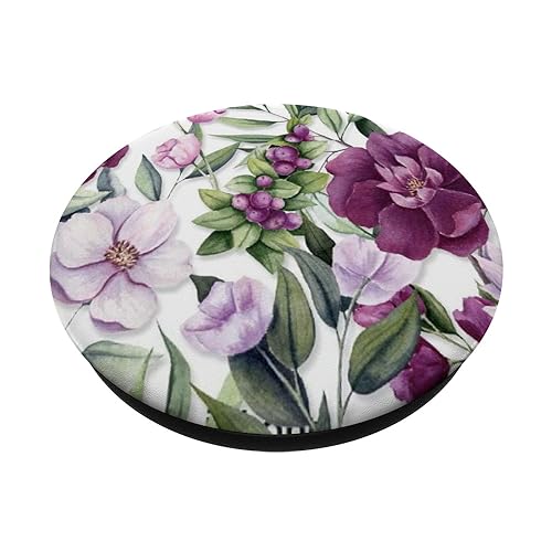 Purple Beautiful Blossoms Floral Pattern Phone Popper PopSockets Standard PopGrip