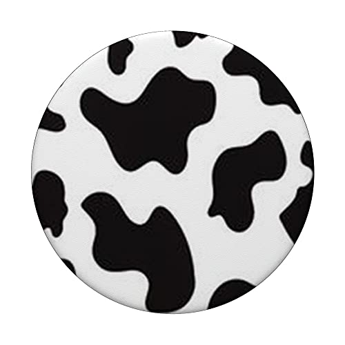 Cute Cow Kawaii Pattern Cow Print Black White PopSockets Standard PopGrip