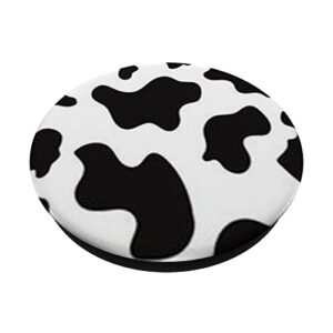 Cute Cow Kawaii Pattern Cow Print Black White PopSockets Standard PopGrip