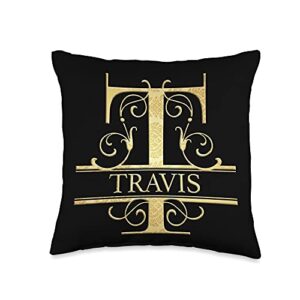 travis name gifts by vnz travis name throw pillow, 16x16, multicolor