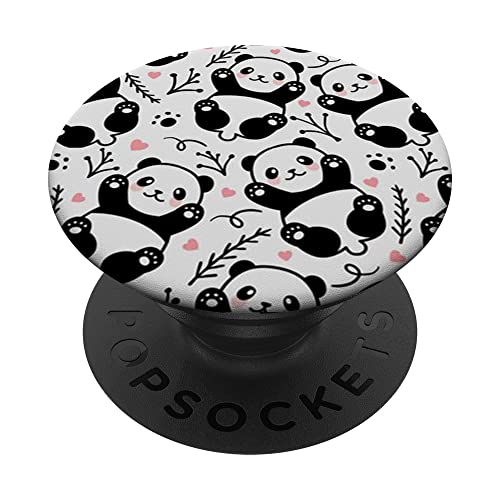 Cute and fun panda design for panda bear Panda monium PopSockets Swappable PopGrip