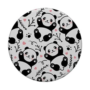 Cute and fun panda design for panda bear Panda monium PopSockets Swappable PopGrip