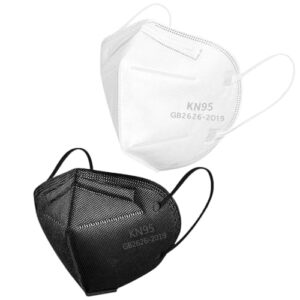 yuakou kn95 face masks, 50pcs disposable masks, breathable comfortable individually wrapped 5-ply kn95 mask white