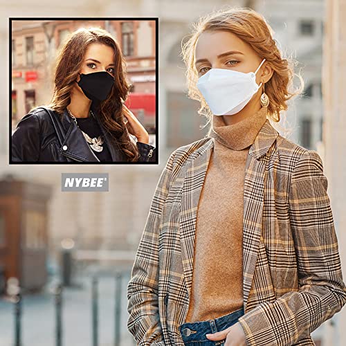 NYBEE (Pack of 20 Black) KF94 Face Masks Made in Korea, Disposable, kf94 black for adult, lightweight, 4layer, premium