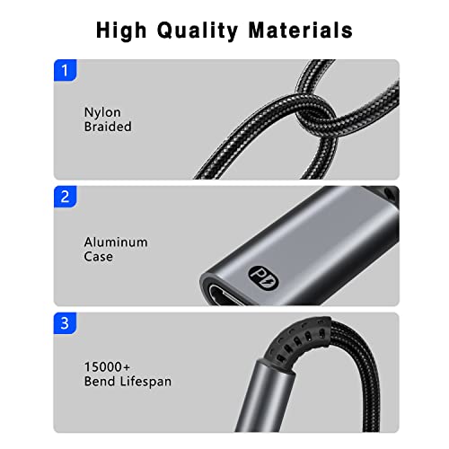 USB C to 3.5mm Headphone and Charger Adapter,2-in-1 USB C to Aux Audio Adapter with PD 60W Fast Charging Compatible with Apple iPhone 15/15Plus/15Pro/15Pro Max,Samsung S23/S22/S21,iPad,Pixel 7/6