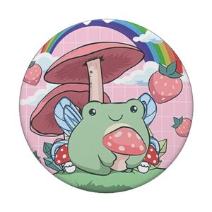 Cottagecore Aesthetic Kawaii Fairy Frog Mushrooms Fairycore PopSockets Standard PopGrip