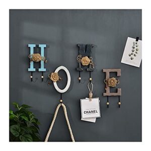 entryway coat rack wall mounted coat rack coat hat hanger american pastoral style hook alphanumeric wrought iron hook bedroom living room corridor hanging clothes towels hats easy assembly coat rack