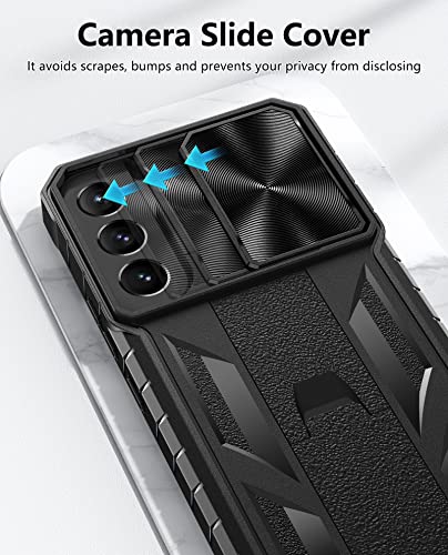 WTYOO for Samsung Galaxy S22-Plus Case: Military Grade Drop Proof Protective Rugged TPU Matte Shell | Shockproof Durable Protection Tough Cell Phone Cover with Built-in Kickstand