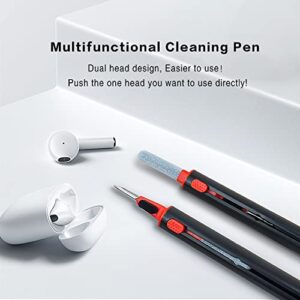 Paiholy Cleaner Kit for Airpods Pro 1 2 3, Multifunction Bluetooth Earbuds Cleaning Pen with Soft Brush, 3 in 1 Cleaning Tools for Airpods Case/Bluetooth Earphones Case/Keyboard/Phones, Black