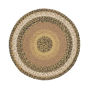 vhc brands kettle grove table mat- pot holder- woven jute trivet, 15" round, ombre
