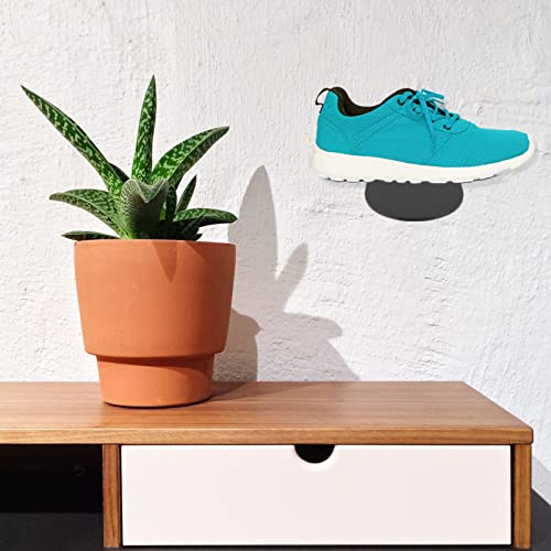 Yardwe Levitating Sneaker Holder 1 Set Floating Shoe Display Shelf Acrylic Wall Mounted Sneaker Racks Shoes Collection Stands Shoes Organizers for Home Showcase Black Shoe Floating Display