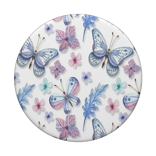 Butterfly Beautiful Little Flowers Floral Phone Popper PopSockets Standard PopGrip