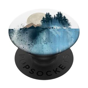 nice painting moon forest pattern phone popper popsockets standard popgrip