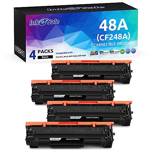 INK E-SALE Compatible Toner Cartridge Replacement for HP 48A CF248A Toner Cartridge (Black, 4-Pack) for use with HP Pro M15 M15w M15a M16a M16w MFP M28 M28w M28a M29w M29a Printer