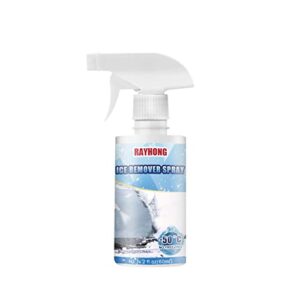 defrosting de-icer spray for car windshield windows wipers and mirrors, agent ice melting, quickly and easily melts, multifunctional automotive glass snow remover (without rag)