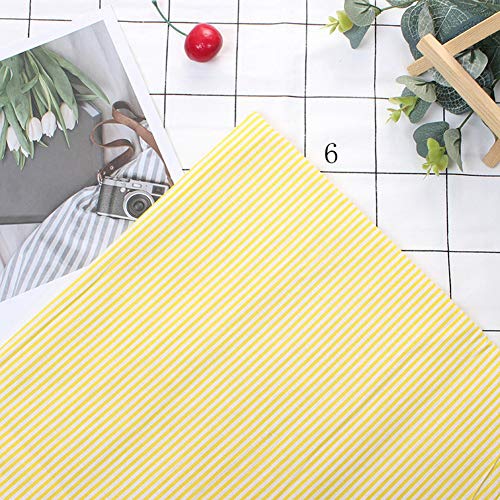 HURRISE Quilting Fabric, Precut Fabric Soft Fabric Sewing Assorted Fabric Squares for Crafting Home Decoration Quilting Sewing(25 * 25, 12)