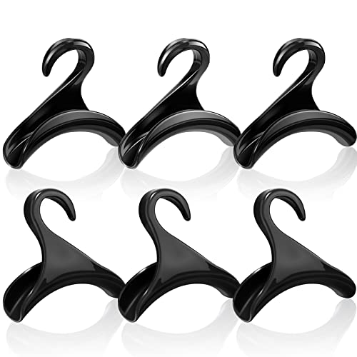 Yalikop Purse Hanger Hook Acrylic Bag Hanger Handbag Tote Bag Rack Holder Closet Organizer Storage for Backpacks Satchels Purses Handbags Tote Holder(Black,6 Pieces)