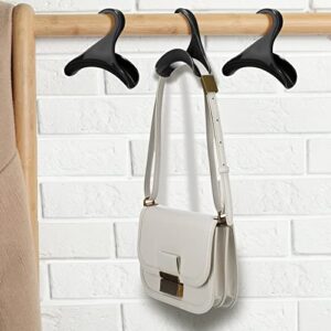 Yalikop Purse Hanger Hook Acrylic Bag Hanger Handbag Tote Bag Rack Holder Closet Organizer Storage for Backpacks Satchels Purses Handbags Tote Holder(Black,6 Pieces)