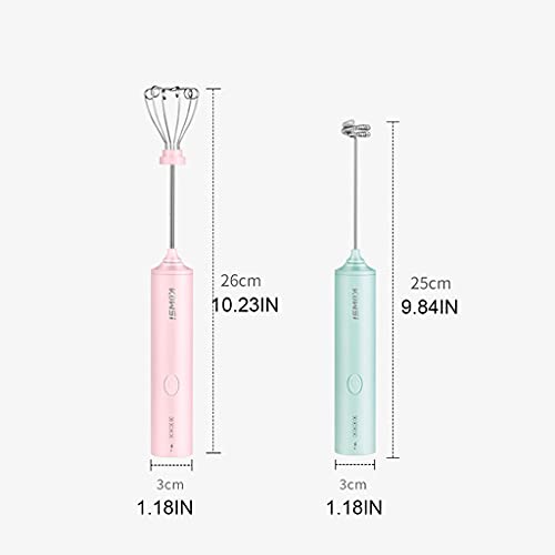 jdfkdskndvkrc Hand Blender Handheld Egg Beater Electric Foam Maker Kits 4 Speed One button Control Kitchen Handheld Pink