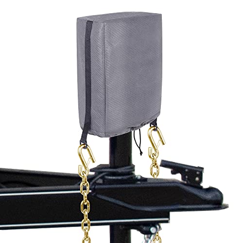 Sun and Waterproof Protective Electric Tongue Jack Cover, Universal Trailer RV Jack Protective Cover Universal Large Size 14″H x 5″W x 10″D