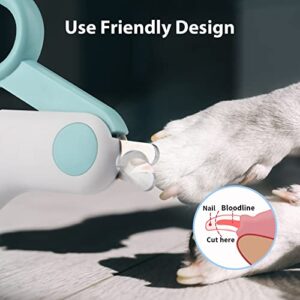 Ameami Cat Nail Clippers & Trimmers with LED Lights and Safety Guards for Pet Claw Care Grooming and Avoid Over Cutting - Professional Pet Nail Trimmers Tool for Dogs Cats Rabbits Bird Puppy Kitten