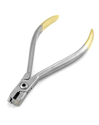 QWORK Distal End Cut Plier, Orthodontic Cutter Dental Surgical Instrument Tool for Fixed and Cutting Hard and Soft Wire,Braces Removal Tools Dentist Extraction Kits