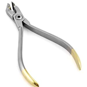 QWORK Distal End Cut Plier, Orthodontic Cutter Dental Surgical Instrument Tool for Fixed and Cutting Hard and Soft Wire,Braces Removal Tools Dentist Extraction Kits