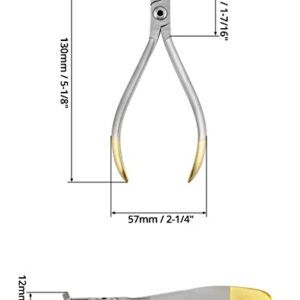 QWORK Distal End Cut Plier, Orthodontic Cutter Dental Surgical Instrument Tool for Fixed and Cutting Hard and Soft Wire,Braces Removal Tools Dentist Extraction Kits