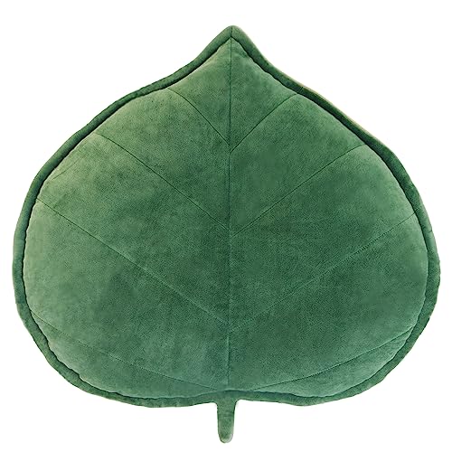 ML.ENJOY Leaf Shaped Pillow, 3D Plant Pillow, Cute Throw Pillows, Decorative Pillows for Bed, Succulent Pillow, Aesthetic Throw Pillows (Green Pack of 1)