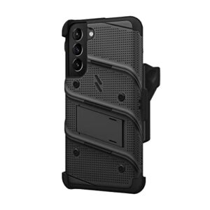 ZIZO Bolt Bundle for Galaxy S22 Plus Case with Screen Protector Kickstand Holster Lanyard - Black