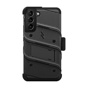 ZIZO Bolt Bundle for Galaxy S22 Plus Case with Screen Protector Kickstand Holster Lanyard - Black