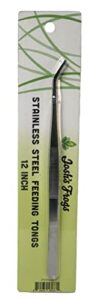 josh's frogs stainless steel curved reptile feeding tongs (12 inch)