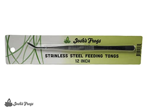 Josh's Frogs Stainless Steel Curved Reptile Feeding Tongs (12 inch)