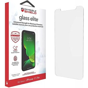 zagg invisibleshield glass elite screen protector for iphone 12, iphone 12 pro, iphone 11 and iphone xr – strongest tempered glass, smudge-free clearprint, extreme shatter, impact, scratch protection