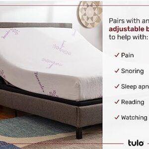 Tulo by Mattress Firm | 12 INCH Memory Foam Lavender Mattress | Pain-REDUCING Pressure Relief | Queen Size