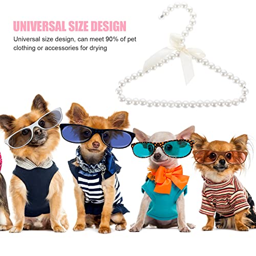 Balacoo Baby Clothes Rack Metal Hangers Metal Clothes Hanger Pet Clothes Hangers Pearl Beads Dog Apparel Hangers Anti- Slip Baby Coat Hangers for Dog Cat Baby Toddler Small Coat White s