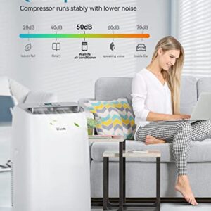 Wamife 12000 BTU Portable Air Conditioner, Smart Indoor Air Conditioner Voice Control with Alexa & Google Home, Cools Up to 700 Sq.Ft. Portable AC Unit with Remote Control, Window Kit