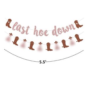 Last Hoedown Rose Gold Banner for Nash Bash Nashville Bachelorette Party Western Cowgirl Last Rodeo Bachelorette Party Decorations