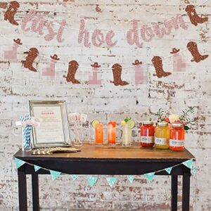 Last Hoedown Rose Gold Banner for Nash Bash Nashville Bachelorette Party Western Cowgirl Last Rodeo Bachelorette Party Decorations