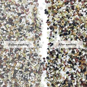 ZHUDDONG Gravel for aquarium-3LB Natural Mixed Color Gravel,Aquarium Gravel,Jade Bean Pebbles,for Outdoor & Indoor Home Plants Garden Decoration (Jade)