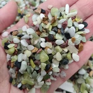 ZHUDDONG Gravel for aquarium-3LB Natural Mixed Color Gravel,Aquarium Gravel,Jade Bean Pebbles,for Outdoor & Indoor Home Plants Garden Decoration (Jade)