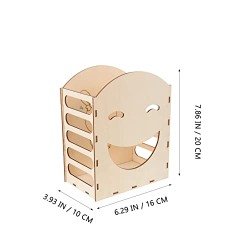 Bunny Hay Wooden Bunny Rabbit Hay Feeder: Less Wasted Wooden Food Feeding Rack Bunny Cage Grass Manger Holder for Guinea Pig Chinchilla Small Animals Pets Rabbit Feeder