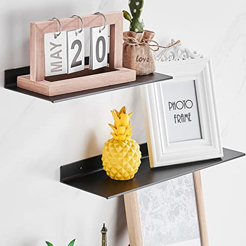 DOITOOL Metal Wall Shelves Metal Floating Shelf Hanging Rack: Aluminum Alloy Wall- Mounted Shelf Wall Mounted Storage Shelf Bookshelf for Bedroom Living Room Kitchen Office 50cm Metal Wall Shelf