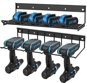 fioracl  drill holder wall mount,power tools organizer wall mount,cordless tool organizer power tool storage rack tool storage, electric drill storage rack holds