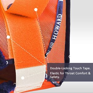 Harrison Howard All Round Mesh Horse Fly Mask UV Protective with Fleece Padded Edging Vibrant Orange L