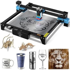 twotrees tts55 pro laser engraver 40w laser engraving machine 32 bit motherboard, for cut plywood wood engrave aluminum, laser power: 5.5w, engraving area: 300x300mm (upgrade version)