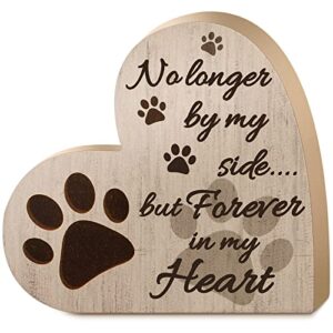 yalikop pet memorial gifts, heart shaped dog memorial gifts sympathy pet memorial gifts dog or cat remembrance gifts with sympathy pet tribute keepsake beautiful bereavement gift (natural color)