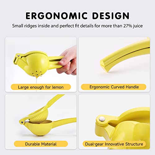 KITEXPERT Lemon Lime Squeezer, Manual Juicer Citrus Squeezer Press for Max Extraction, Ergonomic Fruit Hand Press Squeezer for Effortless Use and Easy to Clean